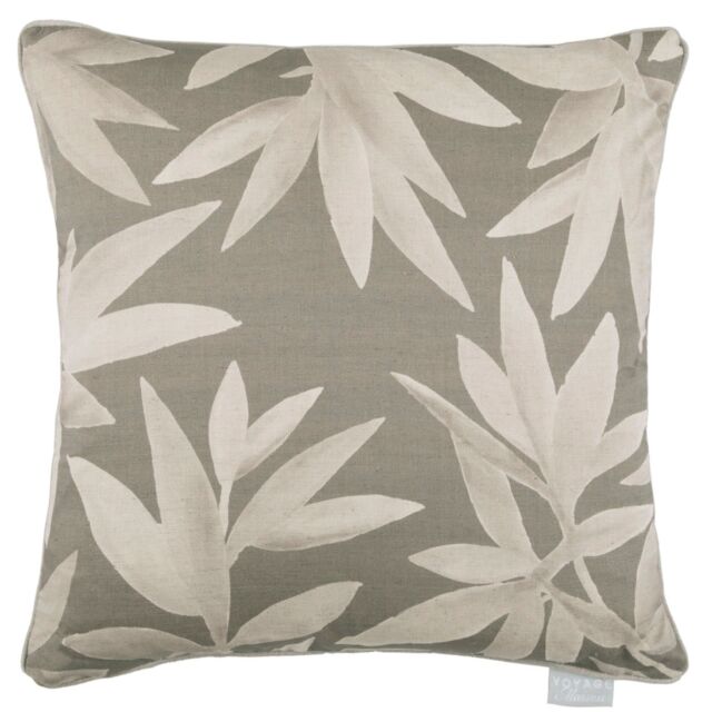 Voyage Maison Silverwood Floral Piped Cushion in Mid Grey - Size: 50 cm x 50 cm - image 1