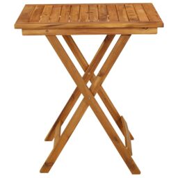 Berkfield Home Folding Garden Table 70x70x75 cm Solid Acacia Wood in Brown - Size: 70 x 70 x 75 cm - thumbnail 3
