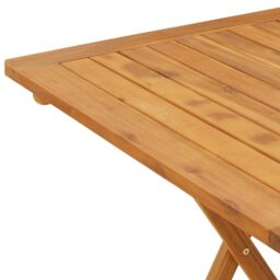 Berkfield Home Folding Garden Table 70x70x75 cm Solid Acacia Wood in Brown - Size: 70 x 70 x 75 cm - thumbnail 6