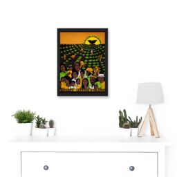 Artery8 United Farm Workers Grape Lettuce Boycott Political A4 Artwork Framed Wall Art Print in Black - thumbnail 2