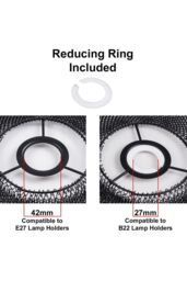 Harper Living Compact Easy Fit Vintage Metal Lampshade Ceiling fitting Shade in Black - thumbnail 4