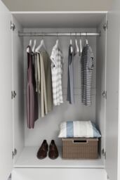 Home Discount Vida Designs Riano 2 Door 2 Drawer Wardrobe Storage in White - thumbnail 6