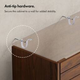 VonHaus Chester Freestanding Wood Effect Bathroom Storage Cabinet in Brown - thumbnail 7