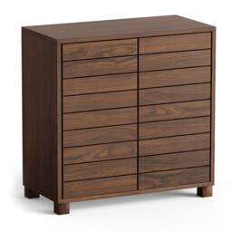 VonHaus Chester Freestanding Wood Effect Bathroom Storage Cabinet in Brown - thumbnail 2