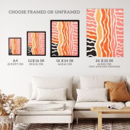 "Wee Blue Coo Wall Art Print The Sand After The Sea 2 Abstract Waves Living Room in Pink - Size: W18"" x H24""" - thumbnail 3
