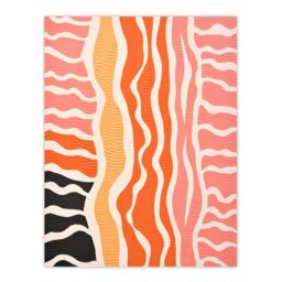 "Wee Blue Coo Wall Art Print The Sand After The Sea 2 Abstract Waves Living Room in Pink - Size: W18"" x H24""" - thumbnail 1