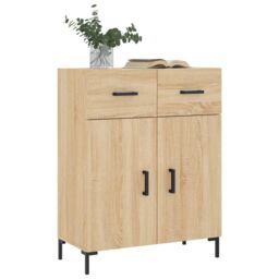 Berkfield Home Sideboard Sonoma Oak 69.5x34x90 cm Engineered Wood in Brown - thumbnail 3