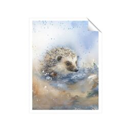 "Warren Reed - Designer Hedgehog Watercolour Unframed Art Print - Size: W24"" x H36""" - thumbnail 2