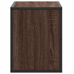 Berkfield Home TV Cabinet Brown Oak 60x31x39.5 cm Engineered Wood & Metal - thumbnail 5