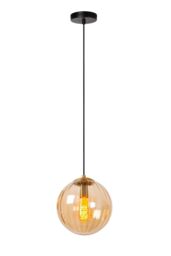 Lucide 'MONSARAZ' Dimmable Adjustable Stylish Retro Indoor Pendant Lamp 1xE27 in Amber - thumbnail 1