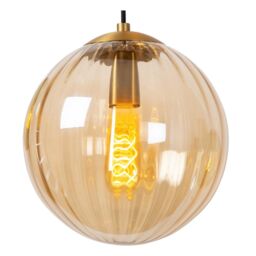 Lucide 'MONSARAZ' Dimmable Adjustable Stylish Retro Indoor Pendant Lamp 1xE27 in Amber - thumbnail 3