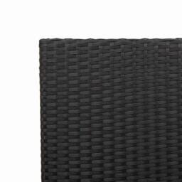 Berkfield Home Stacking Garden Chairs - 2 Piece Set in Black Poly Rattan - thumbnail 8