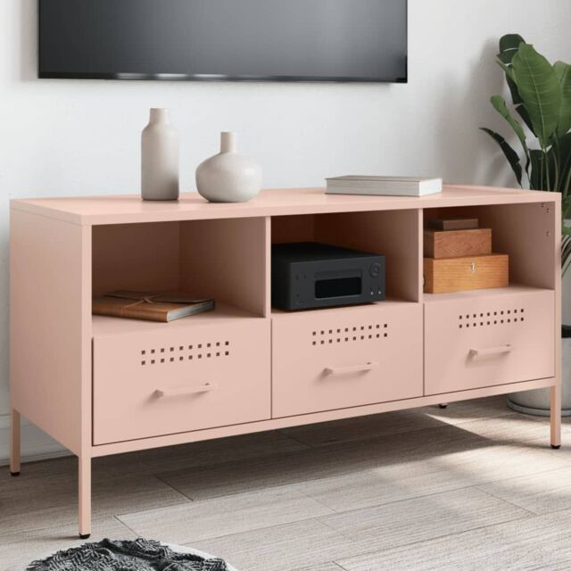 Berkfield Home TV Cabinet Pink 100.5x39x50.5 cm Steel - image 1