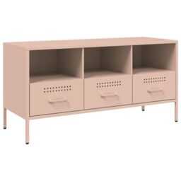 Berkfield Home TV Cabinet Pink 100.5x39x50.5 cm Steel - thumbnail 2