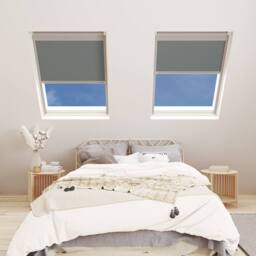 Bloc Blinds Blackout Blind for Velux Roof Window - Dark Grey in Silver - Size: U04 - thumbnail 2