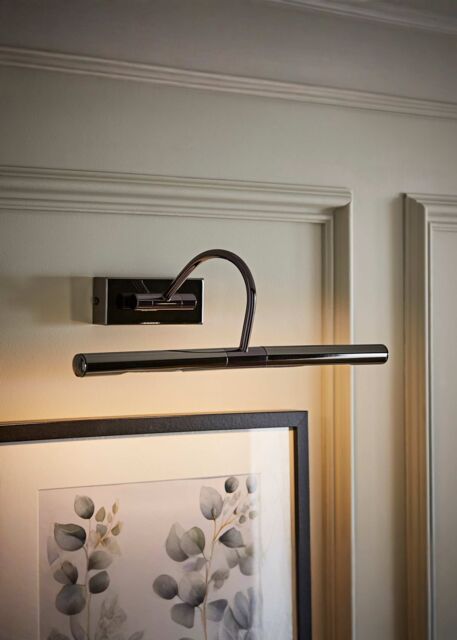 ValueLights Capri Adjustable Twin Bulb Picture Slim Wall Light with G9 Bulbs in Black - image 1