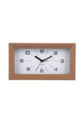 PRESENT TIME Karlsson Alarm Clock Lujo Rectangle - Mocha Brown - thumbnail 1