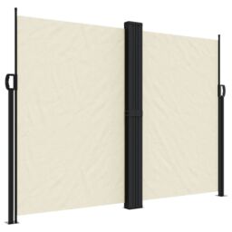 Berkfield Home Retractable Side Awning Cream 180x1200 cm - thumbnail 2