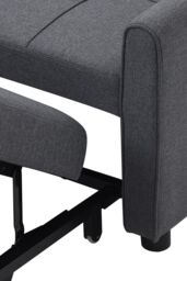 Living and Home Three-in-One Versatile Single Sofa Bed with Pillow in Dark Grey - thumbnail 5