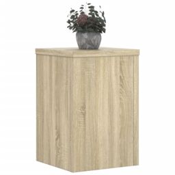 Berkfield Home Plant Stands 2 pcs Sonoma Oak 20x20x30 cm Engineered Wood in Brown - Size: 20 x 20 x 30 cm - thumbnail 3