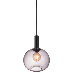 Nordlux Modern Indoor Pendant Light Black Glass E27 Hand Blown - Mains Powered, IP20 - thumbnail 2