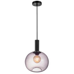 Nordlux Modern Indoor Pendant Light Black Glass E27 Hand Blown - Mains Powered, IP20 - thumbnail 3