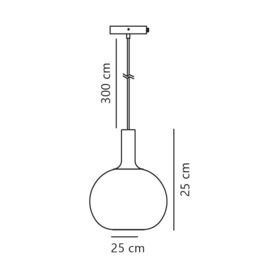 Nordlux Modern Indoor Pendant Light Black Glass E27 Hand Blown - Mains Powered, IP20 - thumbnail 8