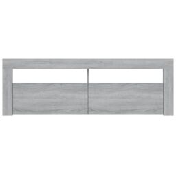 Berkfield Home TV Cabinet with LED Lights Grey Sonoma 120x35x40 cm - Size: 120 x 35 x 40 cm - thumbnail 5