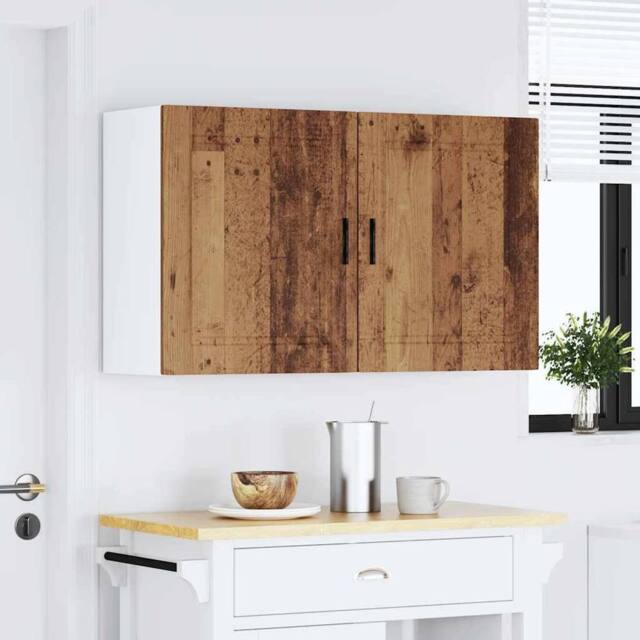 Berkfield Home Kitchen Wall Cabinets 2 pcs¬†Porto Old Wood Engineered Wood in Brown - image 1