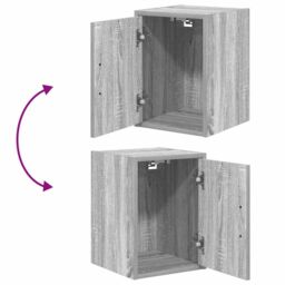 Berkfield Home Garage Wall Cabinets 2 pcs Grey Sonoma Engineered Wood - thumbnail 9