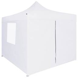 Berkfield Home Professional Folding Party Tent with 4 Sidewalls 3x3 m Steel White - thumbnail 3