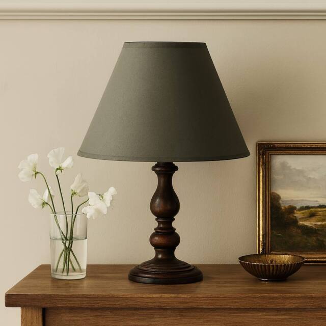 Voltico 2PK Adjustable 9 Inch Fabric Coolie Lampshade in Dark Grey - image 1