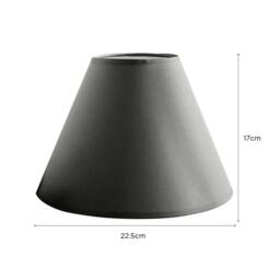 Voltico 2PK Adjustable 9 Inch Fabric Coolie Lampshade in Dark Grey - thumbnail 4