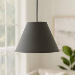 Voltico 2PK Adjustable 9 Inch Fabric Coolie Lampshade in Dark Grey - thumbnail 2
