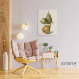 "Artery8 Vintage Illustration of Pear Varieties Wright Canvas Wall Art Print in White - Size: W12"" x H16""" - thumbnail 3