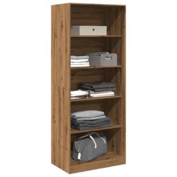 Berkfield Home Wardrobe Artisian Oak 80x50x200 cm Engineered Wood in Brown - Size: 80 x 50 x 200 cm - thumbnail 3
