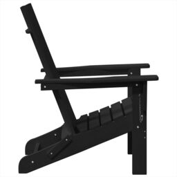 Berkfield Home Foldable Adirondack Chairs 2 pcs Black 74.5x80.5x90 cm HDPE - thumbnail 6
