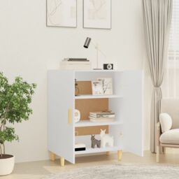 Berkfield Home Sideboard White 70x34x90 cm Engineered Wood - Size: 70 x 34 x 90 cm - thumbnail 6