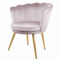 Genesis Flora Velvet Accent Chair Petal Back Plush Upholstered Modern Chair in Pink - Size: 1 Seater - thumbnail 8