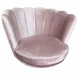 Genesis Flora Velvet Accent Chair Petal Back Plush Upholstered Modern Chair in Pink - Size: 1 Seater - thumbnail 9
