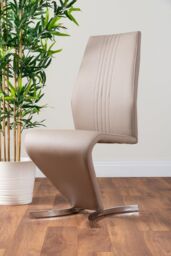 FurnitureboxUK Carson White Marble Effect Dining Table & 6 Willow Chairs in Beige - thumbnail 3