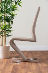 FurnitureboxUK Carson White Marble Effect Dining Table & 6 Willow Chairs in Beige - thumbnail 5