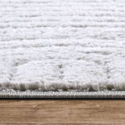 THE RUGS New York Design Rug Runner Panglao Polyester Geometric High Low Rug in White - Size: 80 cm x 120 cm - thumbnail 3