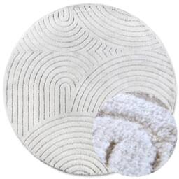THE RUGS New York Design Rug Runner Panglao Polyester Geometric High Low Rug in White - Size: 80 cm x 120 cm - thumbnail 7