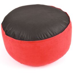 mysmartbuy Inflatable Footrest - Super Soft Faux Suede Pouffe Home Furniture in Red - thumbnail 2
