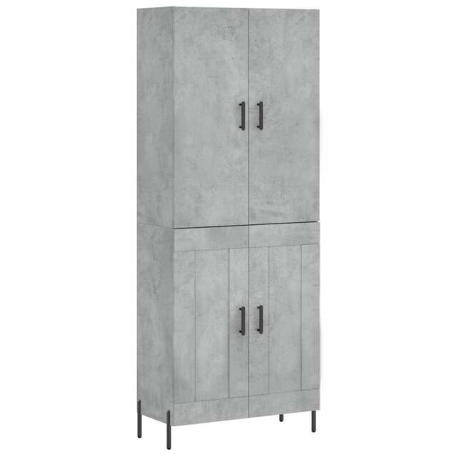Berkfield Home Highboard Concrete Grey 69.5x34x180 cm Engineered Wood - image 1