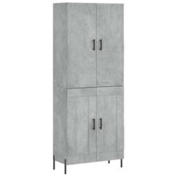 Berkfield Home Highboard Concrete Grey 69.5x34x180 cm Engineered Wood - thumbnail 1