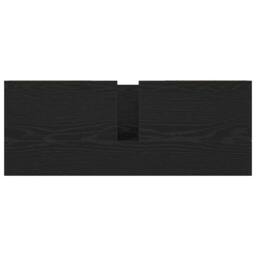 Berkfield Home Basin Cabinet with Drawers Black Oak 90x34.5x60 cm - thumbnail 9