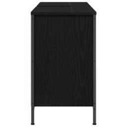 Berkfield Home Basin Cabinet with Drawers Black Oak 90x34.5x60 cm - thumbnail 7