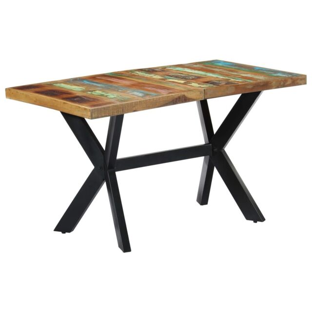 Berkfield Home Dining Table 140x70x75 cm Solid Reclaimed Wood - Size: 140 x 70 x 75 cm - image 1